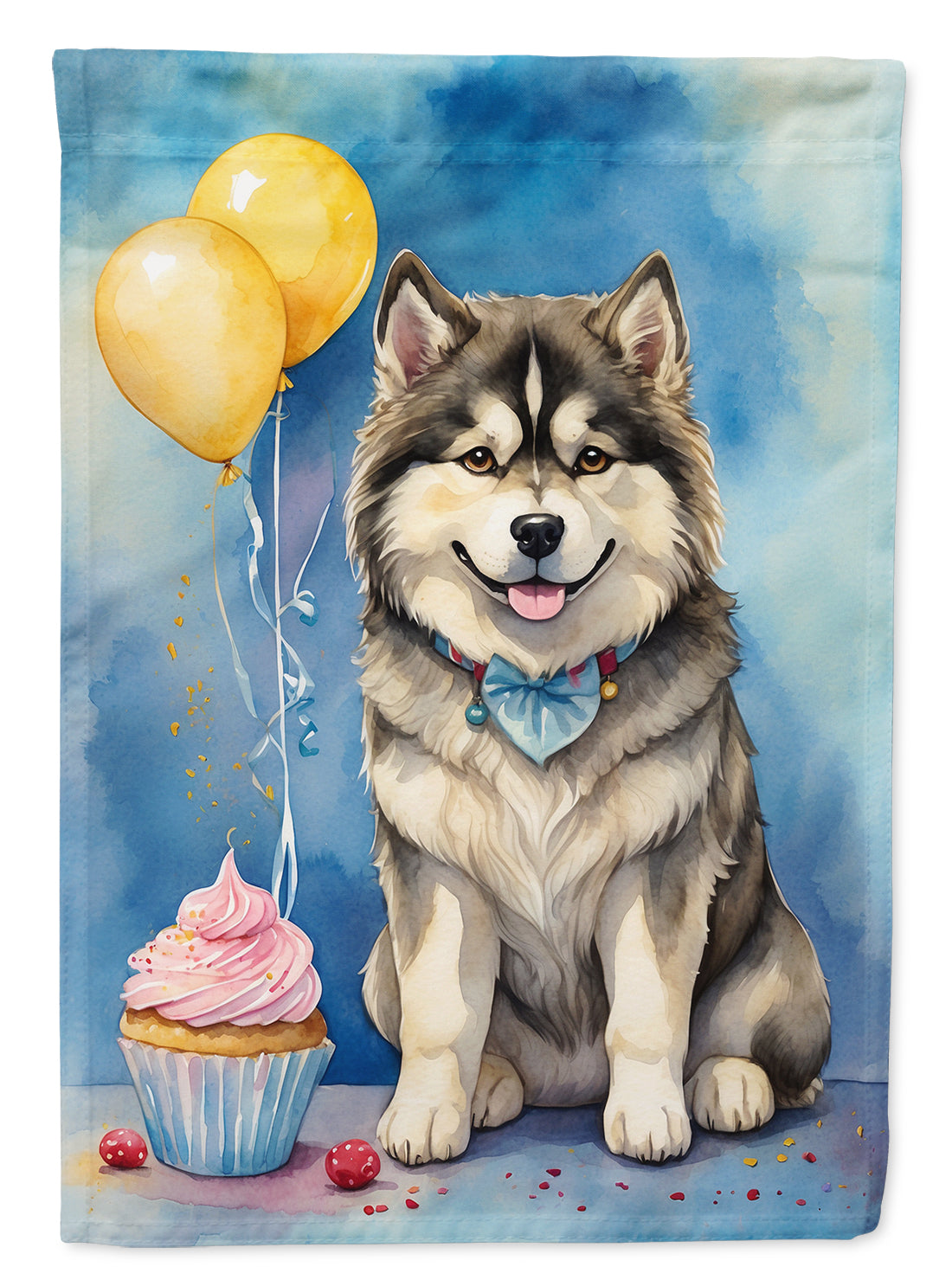 Alaskan Malamute Happy Birthday Garden Flag